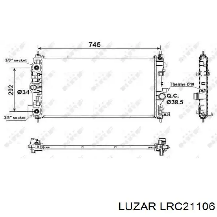 LRc21106 Luzar радиатор