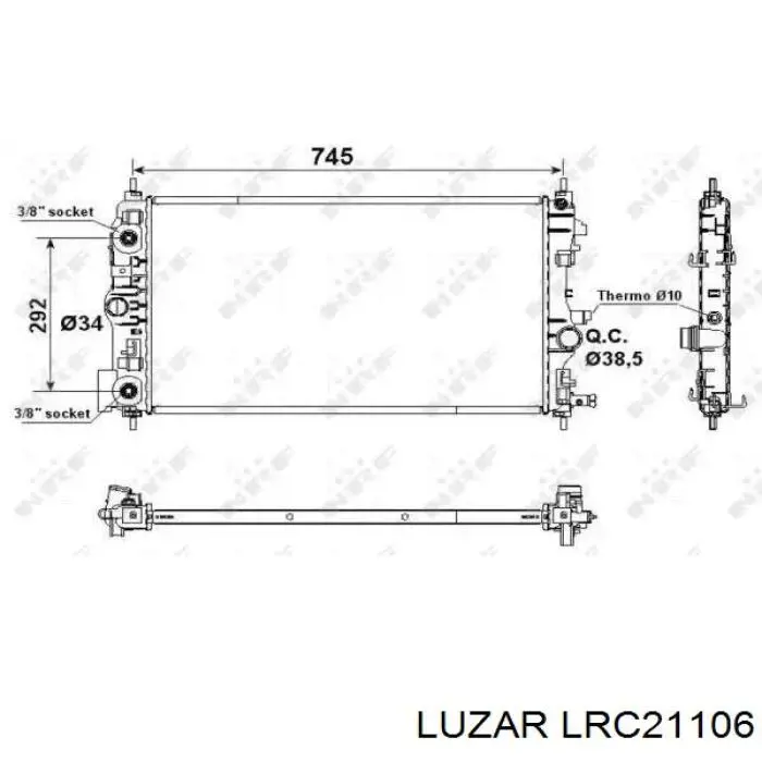 Радиатор LRC21106 Luzar