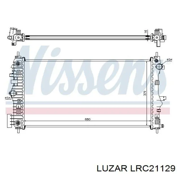 Радиатор LRC21129 Luzar