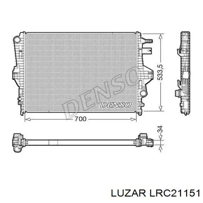 Купить LRC21151 Luzar Радиатор водяной