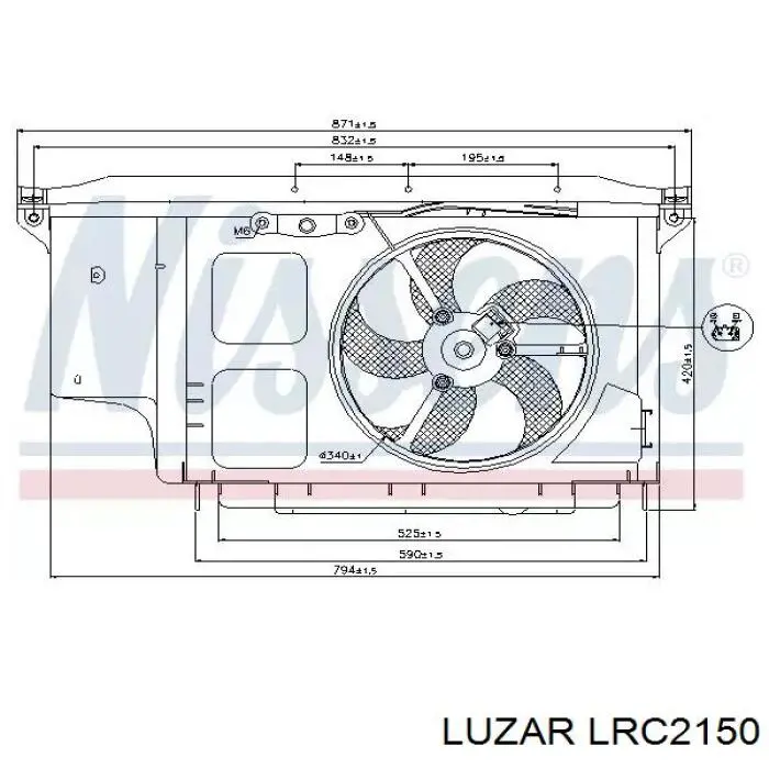LRC2150 Luzar Радиатор основной