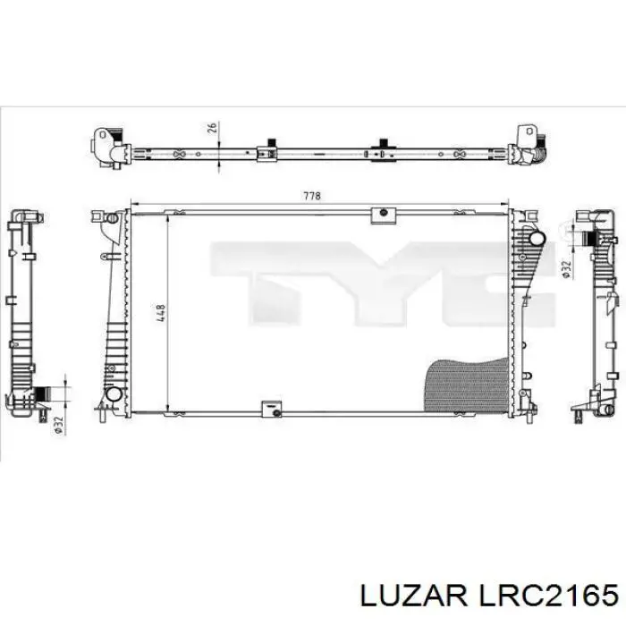 Купить LRC2165 Luzar Радиатор водяной