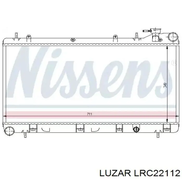 Радиатор охлаждения двигателя Luzar LRC22112 цена, от 89.31 USD