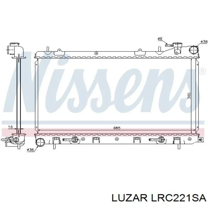 Радиатор LRC221SA Luzar