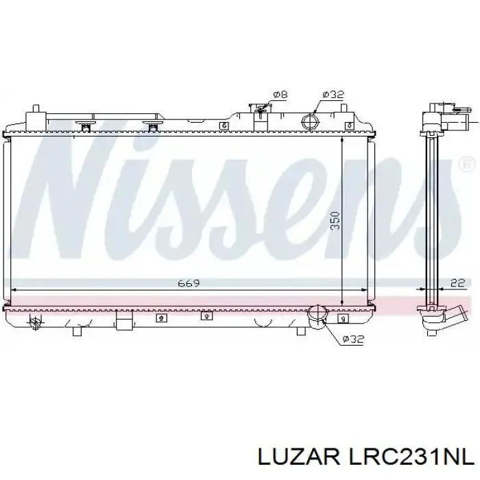 Купить LRC231NL Luzar Радиатор водяной