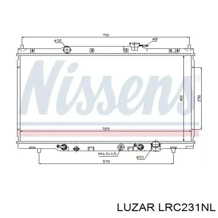 LRC231NL Luzar Радиатор основной