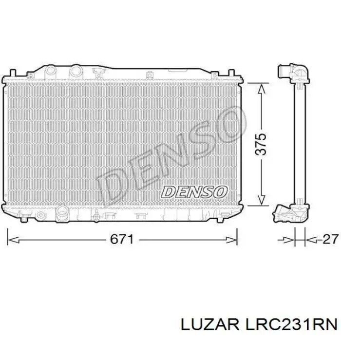 Радиатор охлаждения двигателя Luzar LRC231RN цена, от 76.10 USD