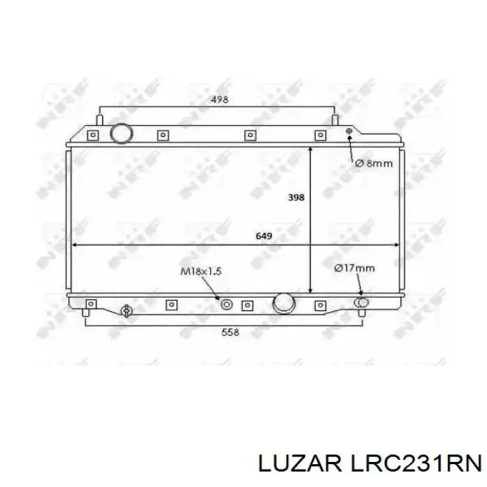Радиатор LRC231RN Luzar