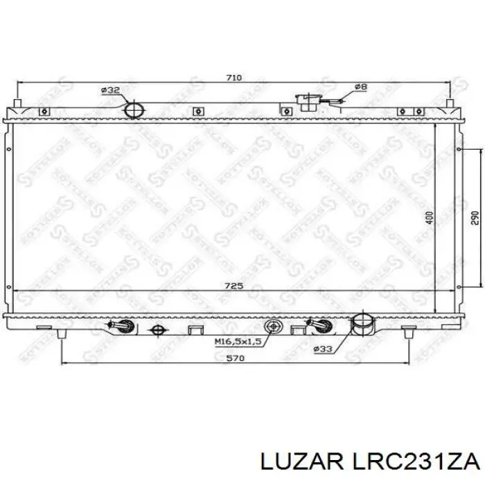 Радиатор охлаждения двигателя Luzar LRC231ZA цена, от 122.85 USD