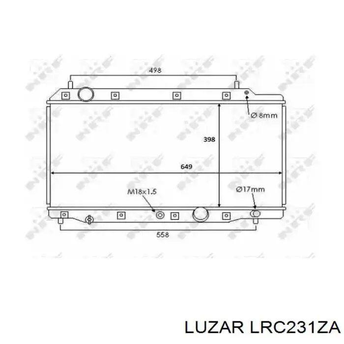 Радиатор LRC231ZA Luzar