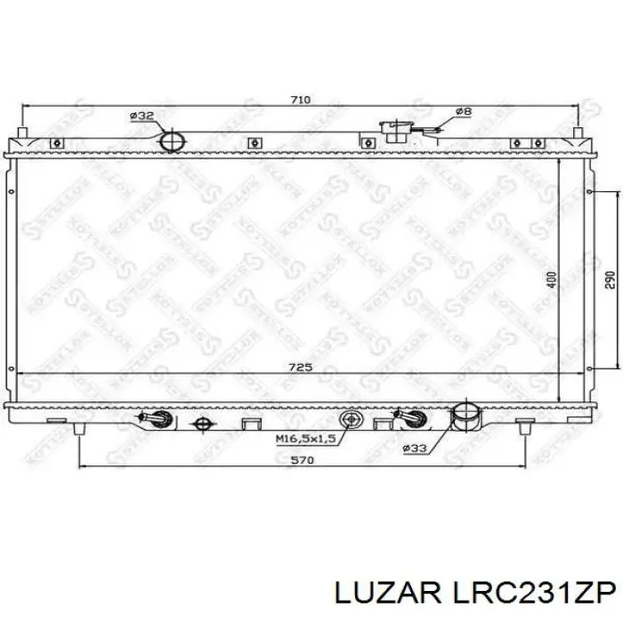Купить LRC231ZP Luzar Радиатор водяной