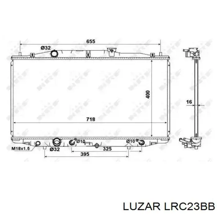 Купить LRC23BB Luzar Радиатор водяной