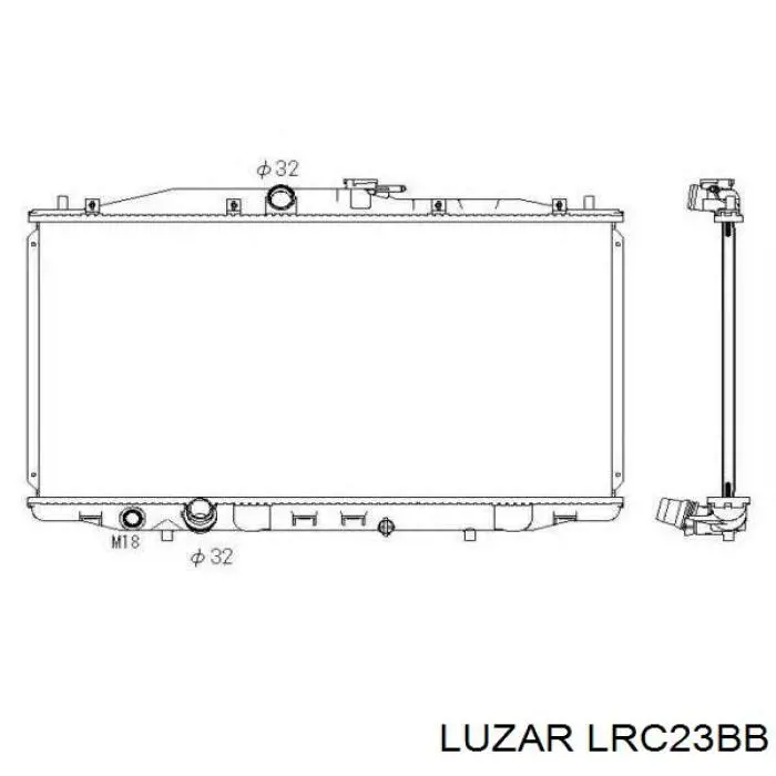 Радиатор охлаждения Luzar LRC23BB