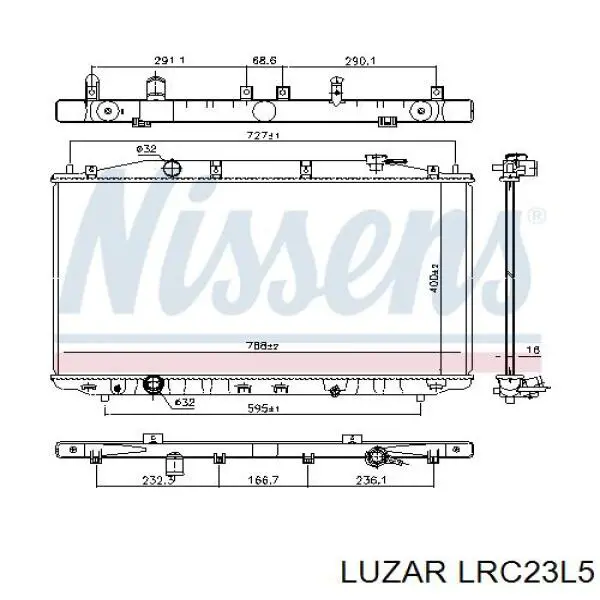 LRc 23L5 Luzar radiador de esfriamento de motor