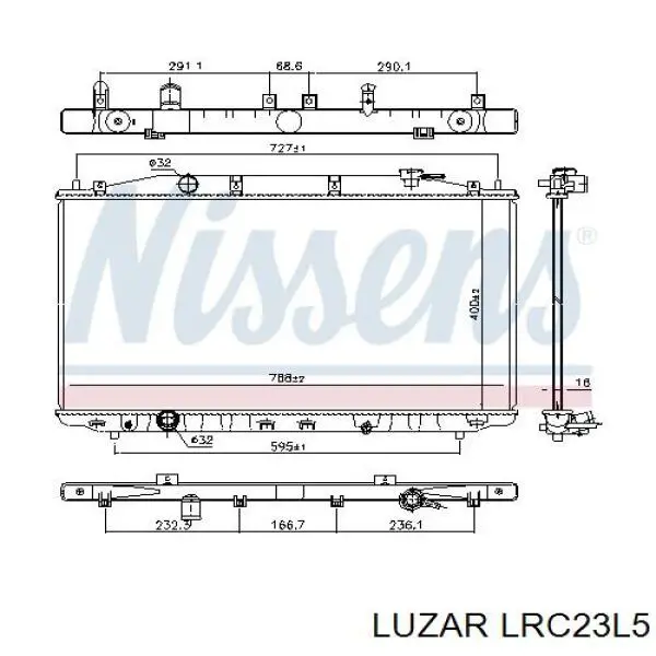 LRC23L5 Luzar Радиатор основной