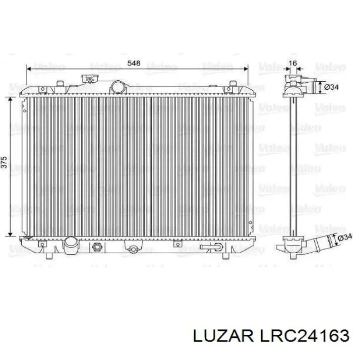 LRC24163 Luzar Радиатор основной