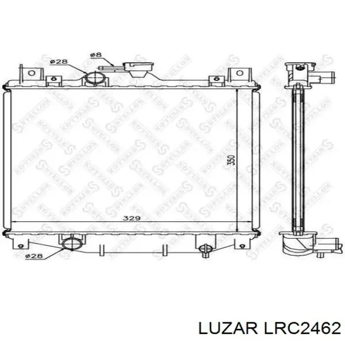 Радиатор охлаждения двигателя Luzar LRC2462 цена, от 91.79 USD