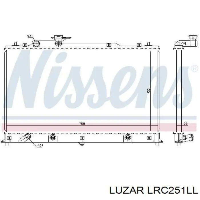 Купить LRC251LL Luzar Радиатор водяной
