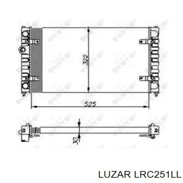 Радиатор охлаждения двигателя Luzar LRC251LL цена, от 94.16 USD