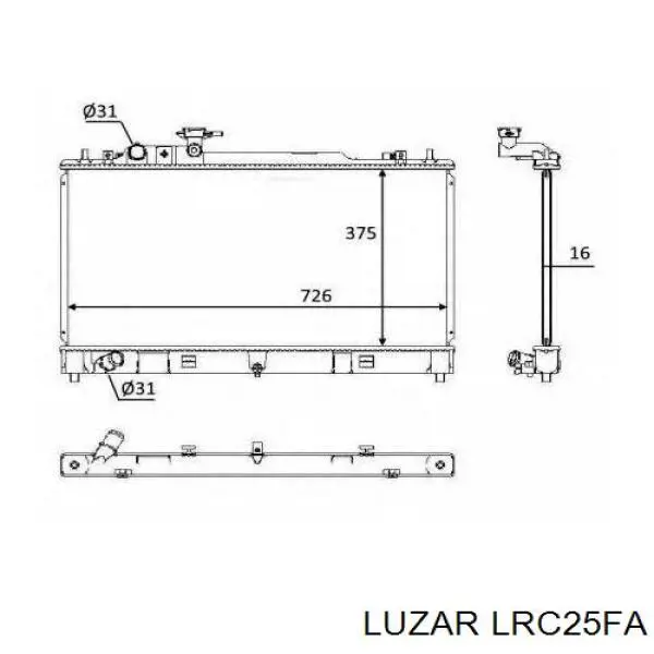 LRC25FA Luzar Радиатор основной