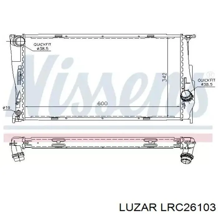 LRC26103 Luzar радиатор
