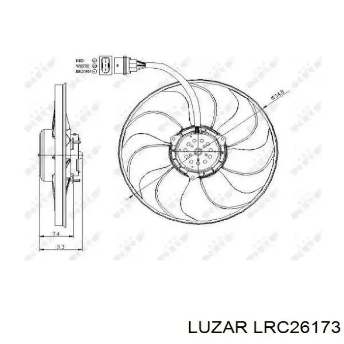 Радиатор охлаждения двигателя Luzar LRC26173 цена, от 105.61 USD