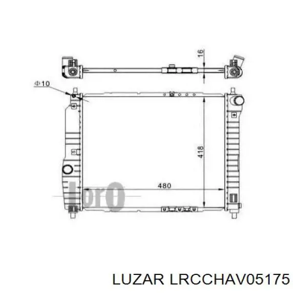 Купить LRCCHAV05175 Luzar Радиатор водяной
