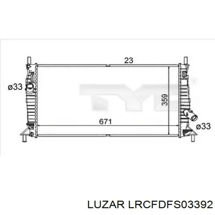 LRCFDFS03392 Luzar радиатор