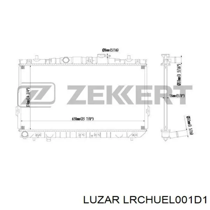 LRcHUEl001D1 Luzar радиатор
