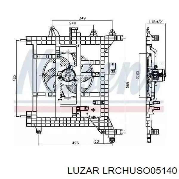 LRCHUSO05140 Luzar Радиатор основной
