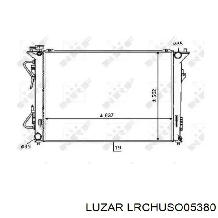 Радиатор LRCHUSO05380 Luzar