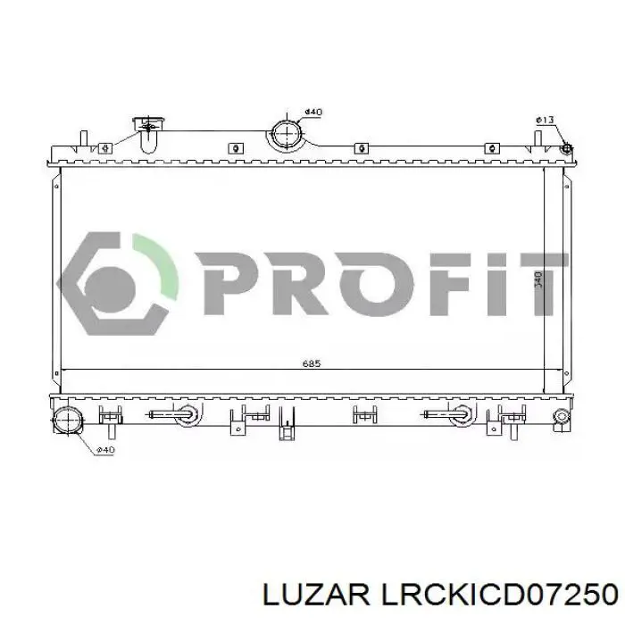 LRCKICD07250 Luzar Радиатор основной