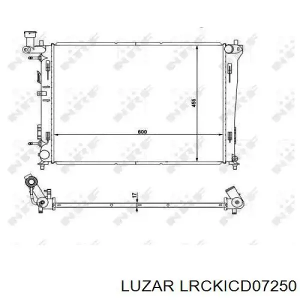 Радиатор охлаждения двигателя Luzar LRCKICD07250 цена, от 89.13 USD