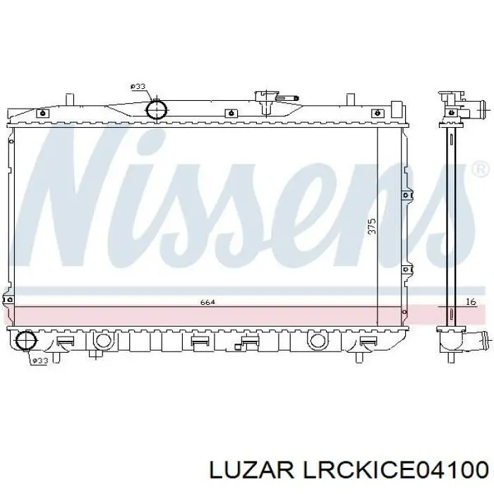 Радиатор охлаждения двигателя Luzar LRCKICE04100 цена, от 79.09 USD