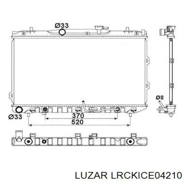 Радиатор охлаждения двигателя Sato Tech R12224 цена, от 91.61 USD