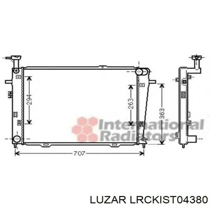 Радиатор охлаждения двигателя Luzar LRCKIST04380 цена, от 93.92 USD