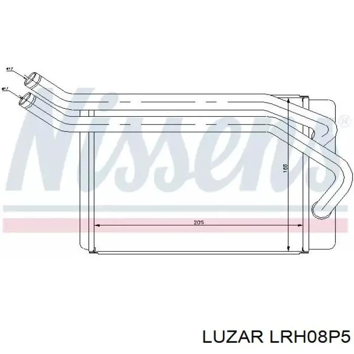 Радиатор печки (отопителя) Luzar LRH08P5 цена, от 29.11 USD