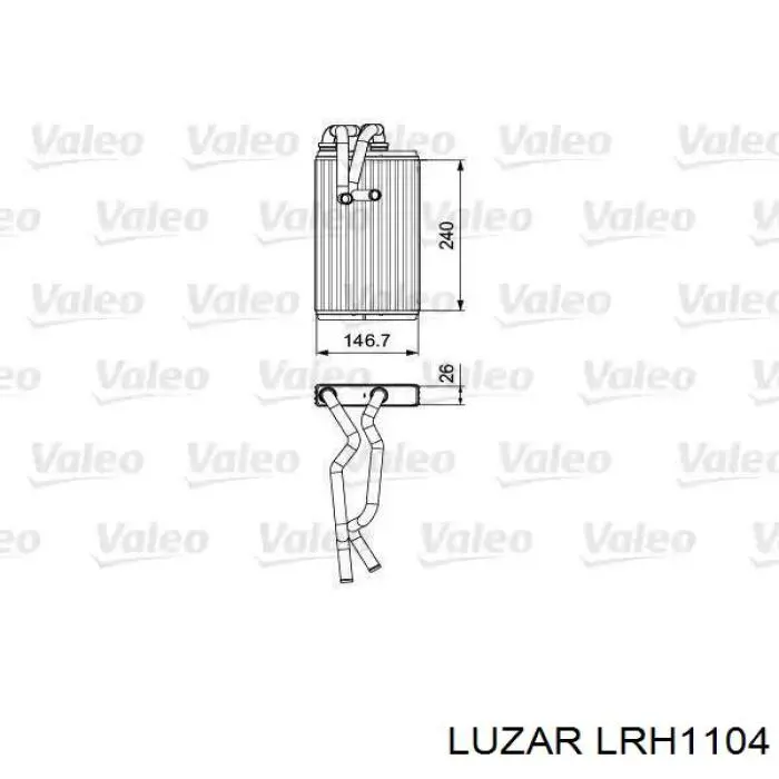 Радиатор печки LRH1104 Luzar