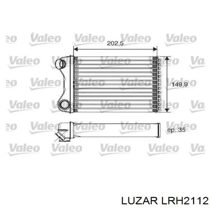 Радиатор печки (отопителя) Luzar LRH2112 цена, от 44.36 USD