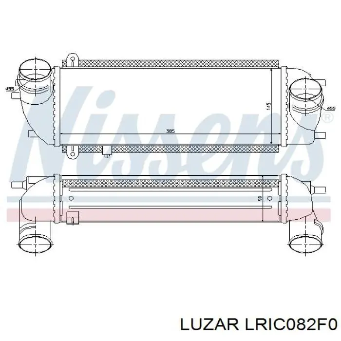 Радиатор интеркуллера Luzar LRIC082F0