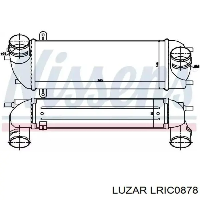 Система охлаждения наддувочного воздуха Luzar LRIC0878 цена, от 155.62 USD
