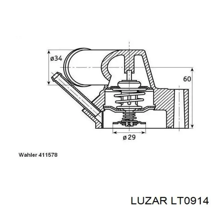 Корпус термостата LT0914 Luzar