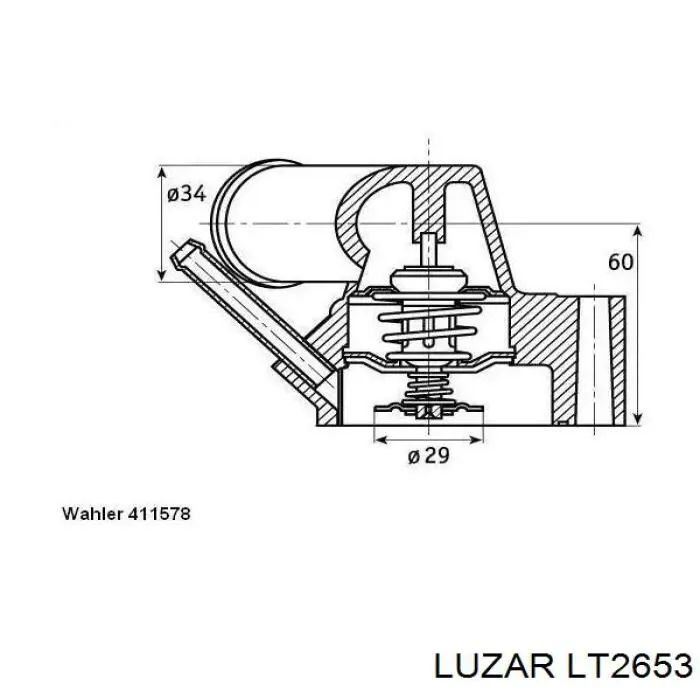 Termostato De Aceite De Transmision Automatica LT2653 Luzar