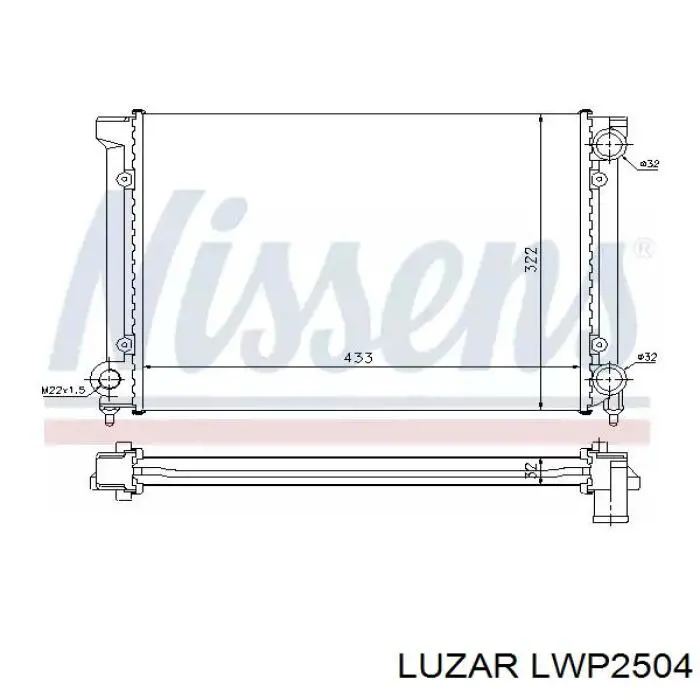 Помпа водяна, (насос) охолодження LWP2504 Luzar