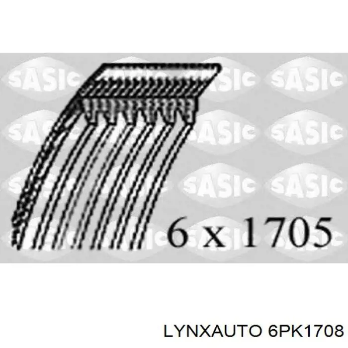 Ремень генератора 6PK1708 Lynxauto