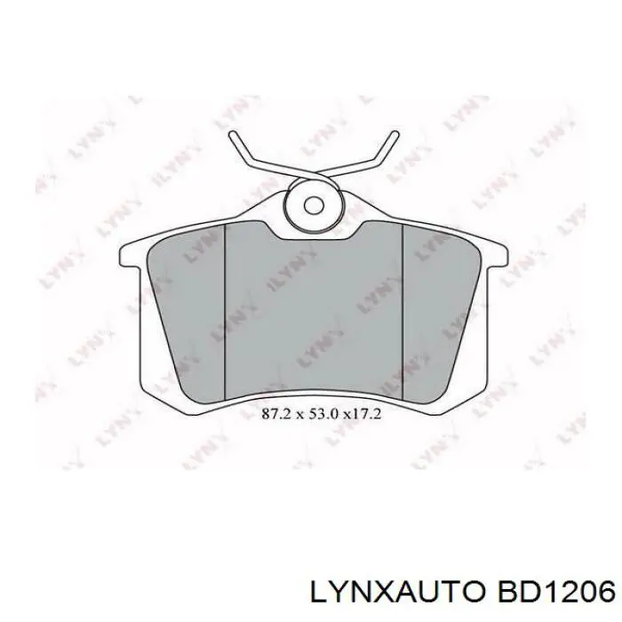 Задние тормозные колодки BD1206 Lynxauto