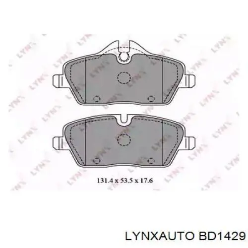 BD1429 Lynxauto колодки тормозные передние дисковые