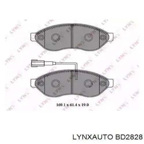 Передние тормозные колодки BD2828 Lynxauto