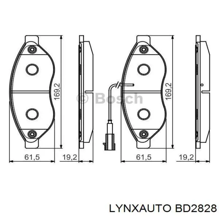 Купить BD2828 Lynxauto Колодки тормозные