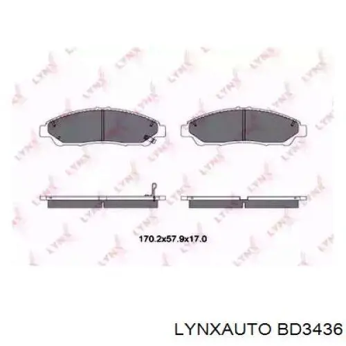 Колодки Lynxauto BD3436 цена, от 76.12 USD